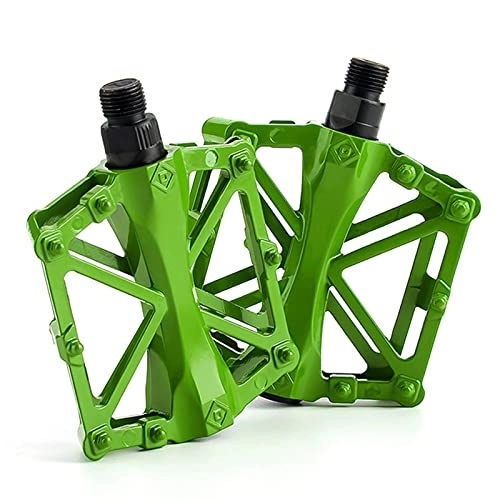 Pedali per mountain bike : Yingm Pedali per Biciclette Pedali for Pedali for Pedali for Biciclette in Lega MTB. Parte della Bicicletta Piatta in Alluminio Stradale per Mountain Bike BMX MTB (Colore : Verde, Size : 12x9.5x3cm)