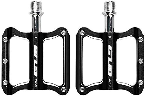 Pedali per mountain bike : YZ Pedale bici, pedale mountain bike, Du Bearing Palin Pedale bici pieghevole in alluminio adatto per mountain bike veicoli stradali pieghevoli ecc, Nero