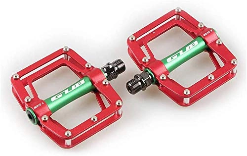 Pedali per mountain bike : YZ Pedale bici, Pedale, Palin Cuscinetto Cromo Molibdeno Acciaio Albero Nucleo Pedale Mountain Bike Pedale in alluminio Adatto per mountain bike Veicoli stradali Pieghevoli ecc, Rosso