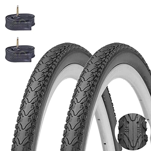 Pneumatici per Mountain Bike : 2 COPERTONI KENDA 26 X 1.50 (40-559) + CAMERE PNEUMATICI DEMI SLICK X MTB CITY BIKE GOMME BICI TREKKING