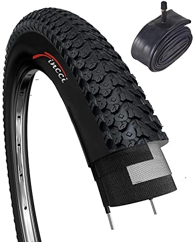 Pneumatici per Mountain Bike : Fincci Set Copertone 26x2.125 Pollici 57-559 Pieghevole Ruote Pneumatico 26 MTB Copertoni Gomme con Schrader Valvole Interne Camera d'Aria per Bici Corsa Mountain Bike Bicicletta