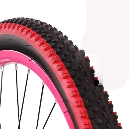 Pneumatici per Mountain Bike : LSXLSD 26 * 1, 95 Poliuretano Rubber Tire 26x1.95 Mountain Road Bike Pneumatici Ruote di Bicicletta in Bicicletta Parts Ultralight Durevole (Color : Red)