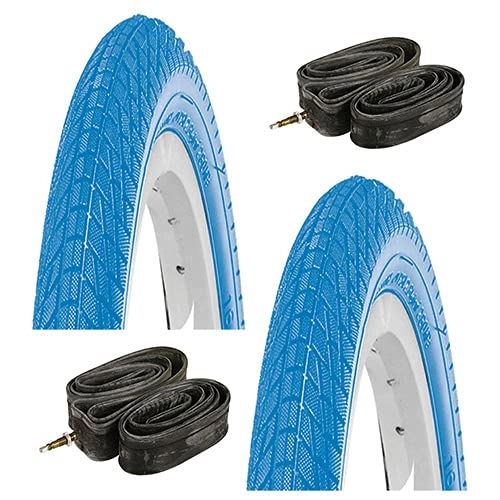 Pneumatici per Mountain Bike : N°2 Copertone / Pneumatico 20 x 1.75 + N°2 CAMERA D'ARIA BICI GRAZIELLA BLU