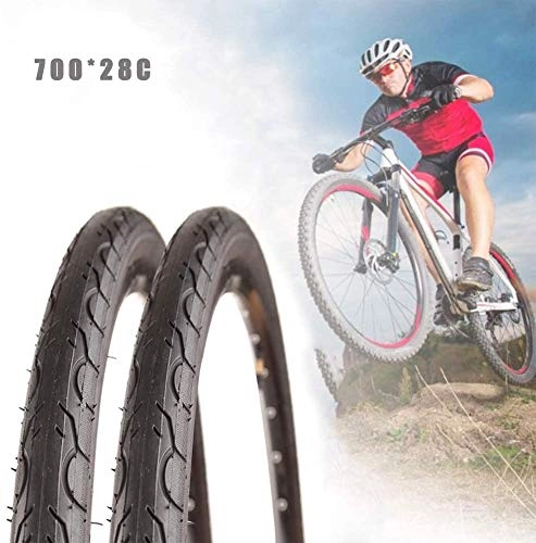 Pneumatici per Mountain Bike : RZiioo Pneumatici per Biciclette 700 * 28C - Mountain Bike - Copertone per Bici Pieghevole, pratici Accessori per Bici per Pneumatici (2 Pezzi)