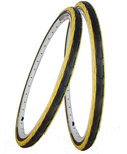 Pneumatici per Mountain Bike : WERFFT 26 * 1.5 Pneumatici (Pollici) a Colori in Mountain Bike con Bordi Morbidi Bicycle Tires Quattro Colori a Disposizione (2), Giallo