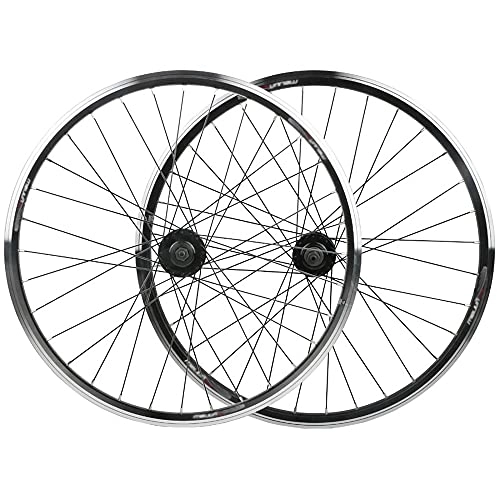 Ruote per Mountain Bike : 24 pollici Set di Ruote per bicicletta, ruota anteriore e posteriore in lega di alluminio a sgancio rapido, Ruote Bici MTB Cerchio con freno a V a 32 fori / 24 Inch / Rotary