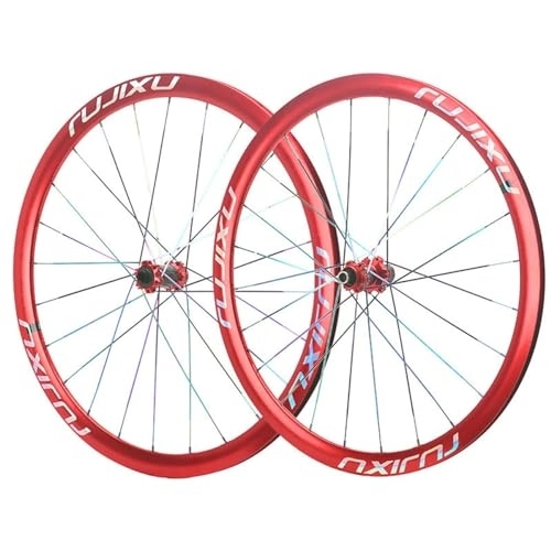 Ruote per Mountain Bike : 26 / 27.5 / 29in Set Di Ruote Per Mountain Bike Cerchio In Lega Di Alluminio Blocco Centrale Freno A Disco Asse Passante Mozzo 24H Per Cassetta 8-11 Velocità (Color : Red, Size : 27.5in)