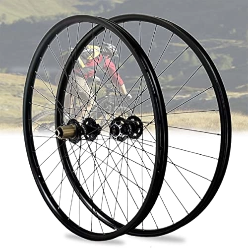 Ruote per Mountain Bike : 27, 5 / 29 Pollici Set di Ruote per Mountain Bike Lega di Alluminio Cerchio 32H Freno A Disco ASSE Passante Ruote MTB Cassetta HG per 8 / 9 / 10 / 11 / 12 velocità (Color : F100R142, Size : 29'')