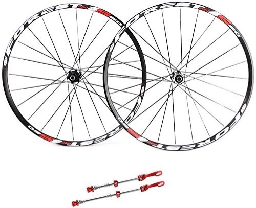 Ruote per Mountain Bike : AIFCX Mountain Bike 26, 27.5 Pollici Double Wall MTB Rim Quick Release V-Brake Bike Ruote Disco Ibrido 24 Foro 8 9 10 velocità, Black-27.5inch