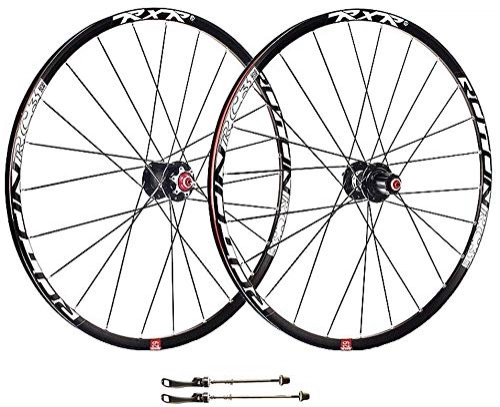 Ruote per Mountain Bike : AIFCX Mountain Bike Ruota, 26 Pollici Double Wall MTB Cassetta Hub Quick Release V-Brake Biciclette Ruote Disco Ibrido 24 Foro 8 9 10 velocità, Black-29inch