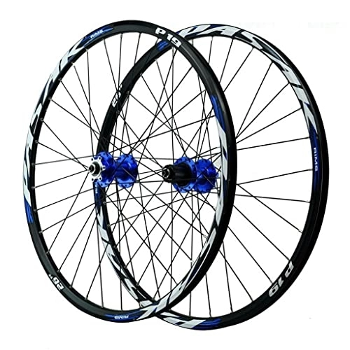 Ruote per Mountain Bike : aiNPCde Mountain Bike Set Ruote MTB 26 / 27.5 / 29 Pollici, Lega Freno A Disco Cuscinetto Sigillato Ruote Biciclette 7-12 Cassetta di velocità 32H Rim (Color : Blue, Size : 26 inch)