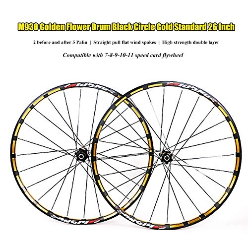 Ruote per Mountain Bike : ASUD Cerchio Ruota 26 Pollici Bici Bicicletta Set di Ruote per Mountain Bike Set Completo di Tamburi modificato 120