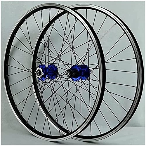 Ruote per Mountain Bike : AWJ Set di Ruote da Ciclismo MTB, 26" 27, 5" 29" Freno a Disco / Freno a V cerchione Bici Primo 2 e Posteriore 4 Cuscinetti sigillati per Ruota a Cassetta 7-10 velocità