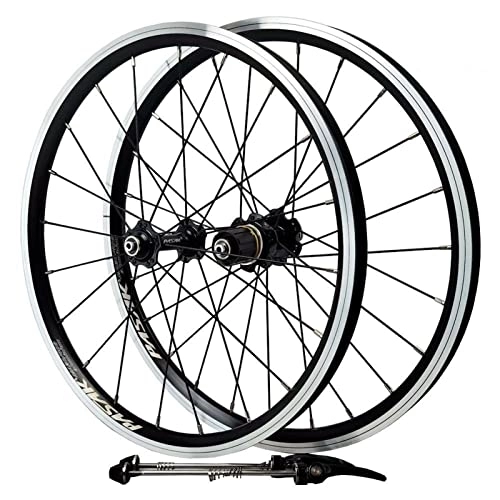 Ruote per Mountain Bike : Bicicletta Mountain Bike 20 22 pollici Cerchio a doppia parete MTB Ruote 406 451 Ruote anteriori e posteriori Freno a V a sgancio rapido 7 8 9 10 11 12 Cassette velocità