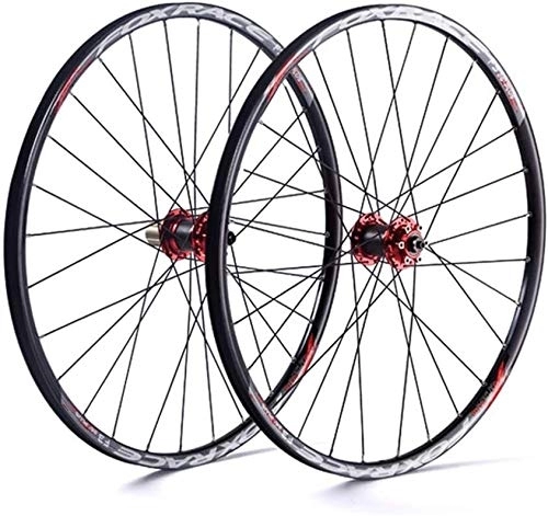 Ruote per Mountain Bike : Cerchi Bici Wheels 26 / 27.5" Ultralight a doppia parete in lega di Rim 24H di riciclaggio della rotella Mountain bike Ruote V-Brake Disc Rim freno sgancio rapido for 7 / 8 / 9 / 10 / 11 velocità cuscinetti s