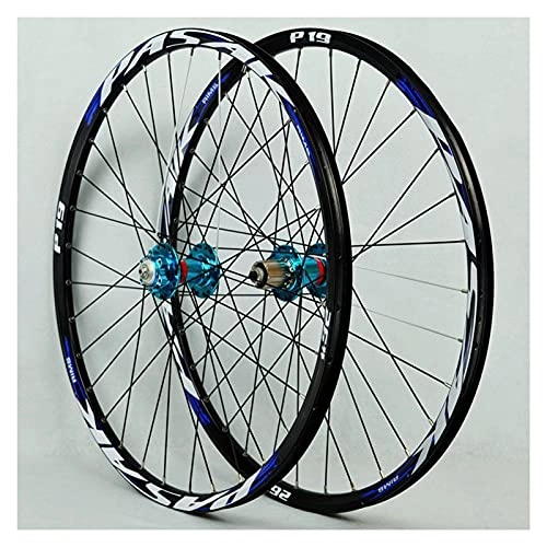 Ruote per Mountain Bike : Cerchio bici 26 / 77.5 / 29in Mountain Bike Wheelset Bicycle Rotelle in lega di alluminio doppia MTB. Bordo QR. Disco freno 32h 7-11 Cassetta di velocità Accessorio per bicicletta per assi a sgancio rap