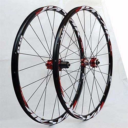 Ruote per Mountain Bike : Cerchio bici MTB Mountain Bike Wheel 26 / 27.5 Pollici Bicicletta Wheelset CNC Doppio Muro Alloy RIM RIM Fibra Di Carbonio Hub Sigillatore Cuscinetto Cuscinetto Del Disco QR 7-11 Velocità per assi a s