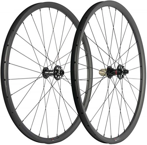 Ruote per Mountain Bike : FidgetGear - Ruote in Fibra di Carbonio per Mountain Bike, 29ER, 30 mm di Larghezza, 700 C, 6 bulloni