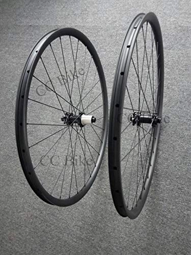 Ruote per Mountain Bike : FidgetGear - Set di Ruote in Carbonio per Mountain Bike, 29 x 27 mm, con mozzo Dritto Powerway M32