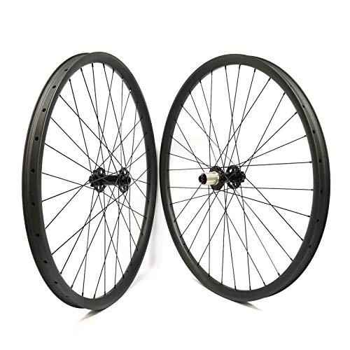 Ruote per Mountain Bike : FidgetGear - Set di Ruote in Carbonio per Mountain Bike, Larghezza 35 mm, con Powerway