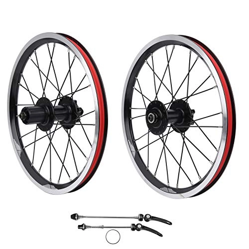 Ruote per Mountain Bike : FOTABPYTI Set di Ruote per Bici Pieghevoli, 11 velocità 2090g Set di Ruote robuste e durevoli per Mountain Bike, Portatile Leggero per Mountain Bike con Freno a V(Black)