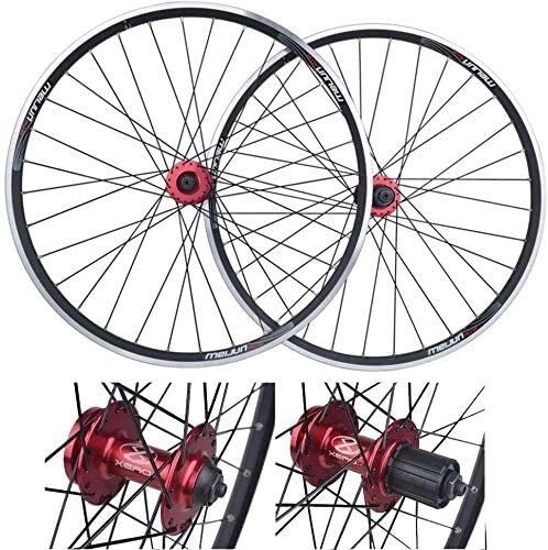 Ruote per Mountain Bike : GDD Ruote per Bicicletta Mountain Bike Cerchi Ruota Posteriore, 26 Pollici Bicicletta wheelset Freno Doppia Parete rapido Rilascio Bordo V-Freno 32 Fori 7-8-9-10 velocità