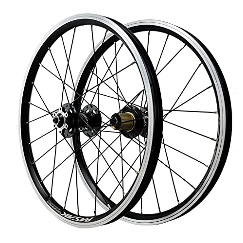 Ruote per Mountain Bike : LICHUXIN 26 / 29 Pollici Ruote Cerchi in Lega a Doppia Parete Cerchio MTB Rilascio Rapido Freno Disco / V-Brake Ruota Bicicletta 7 8 9 10 11 velocità (Color : Black, Size : 20in)