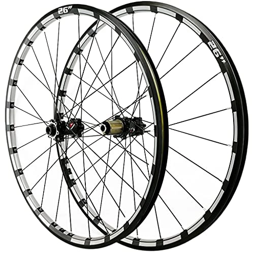 Ruote per Mountain Bike : LICHUXIN MTB Ruote Bici 26 / 27.5 Pollici Cerchi CNC Perno Passante Ruota Anteriore E Posteriore Bicicletta Freno A Disco 24 Buche 7 / 8 / 9 / 10 / 11 / 12 velocità (Color : Black, Size : 27.5in)