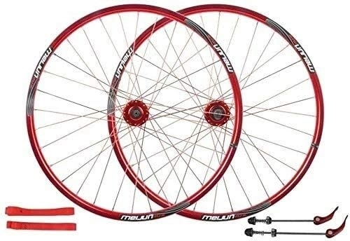 Ruote per Mountain Bike : LILIS Cerchi Bici Bicicletta wheelset 26 pollici, doppia parete in lega di alluminio ruote di bicicletta del freno a disco della ruota mountain bike impostato sgancio rapido valvola americana 7 / 8 / 9 / 10