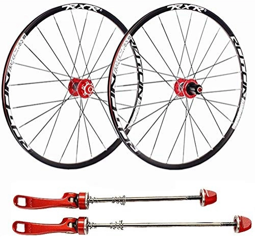 Ruote per Mountain Bike : LILIS Cerchi Bici Bike Wheels, 29 Pollici Biciclette Ruote a Doppia Parete in Lega di Alluminio MTB Ciclismo Ruote del Cerchio Veloce Uscita del Disco Freno 24 Fori (Color : Red)