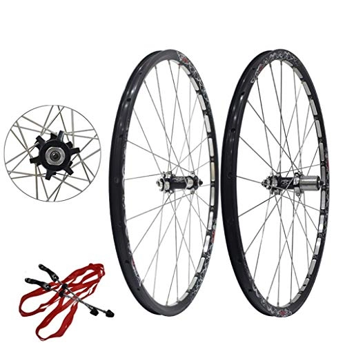 Ruote per Mountain Bike : LLLKKK Bicycle - Set di ruote da 26", per mountain bike, a doppia parete, in lega, con freno a disco da 1, 5-2, 1", velocità 7-11, sollevamento rapido, 24h, 6 colori