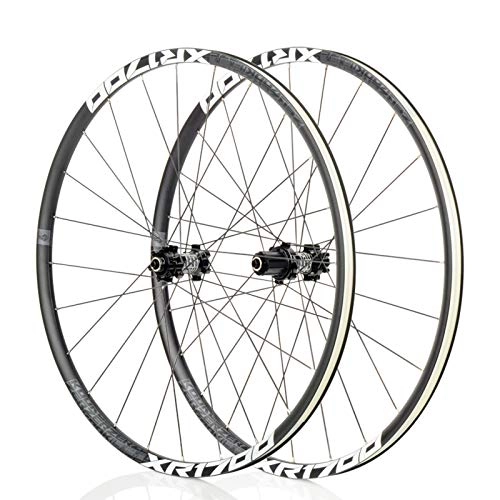 Ruote per Mountain Bike : Mountain Bike 26 / 27.5 Pollici Wheels, Classic MTB, Road Racing Lega, NBK F2 / R4, 6Pawls 72click Sistema, Adatta for Bici da Strada, da Corsa (Nero / Bianco) (Size : 27.5")