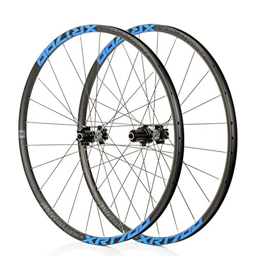 Ruote per Mountain Bike : Mountain Bike 26 / 27.5 Pollici Wheels, Classic MTB, Road Racing Lega, NBK F2 / R4, 6Pawls 72click Sistema, Adatta for Bici da Strada, da Corsa (Nero / Blu) (Size : 27.5")