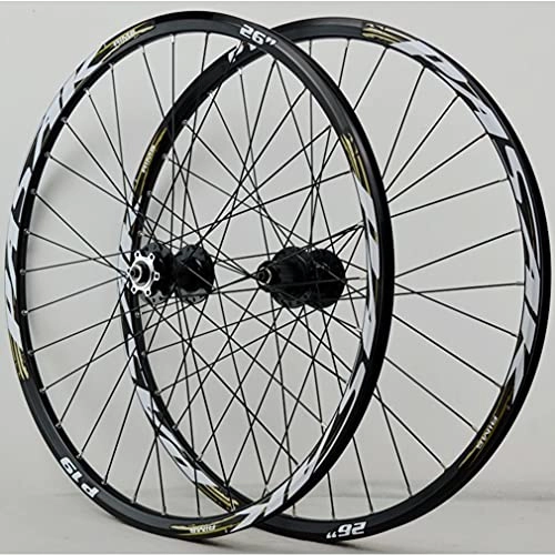 Ruote per Mountain Bike : Mountain Bike Wheelset 26" 27.5" 29" MTB Cerchio 32 Fori Ruote Biciclette A Sgancio Rapido Ruota Anteriore e Posteriore 2035g Mozzo Freno A Disco per Cassette Velocità 7 / 8 / 9 / 10 / 11 / 12 (Color : Gris, S