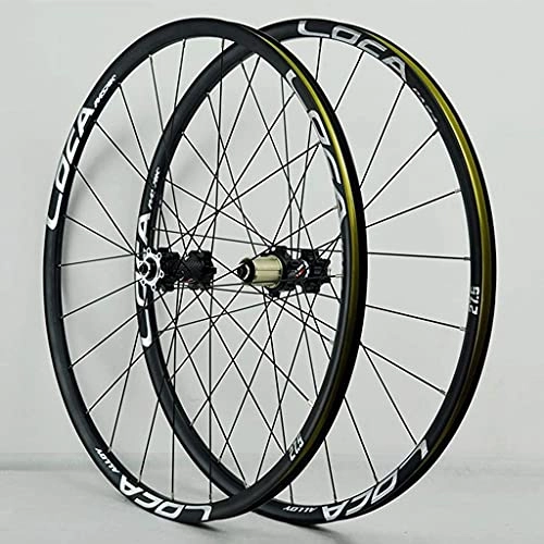 Ruote per Mountain Bike : Mountain Bike Wheelset, 26 / 27.5 / 29 Pollice Ultra-Leggero in Lega di Alluminio Bicycle Bike Bike Set Disc Brake 6 Phawl QR 24h 8-12 velocità (Color : Black Drum with Silver Label, Size : 26in)