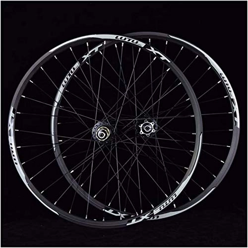 Ruote per Mountain Bike : MTB Bicicletta Wheelset 26 27.5 29 in Mountain Bike Wheel Doppio Strato Rim Rim Cuscinetto Sigillato 7-11 velocità Cassette Hub Freno A Disco(Size:26inch, Color:C)