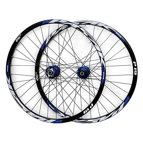 Ruote per Mountain Bike : Oksmsa Mountain Bike Set di Ruote 26 / 27, 5 / 29 Pollici Freno Disco Mozzo Conico MTB Anteriore + Posteriore Ruota Rilascio Rapido 7 / 8 / 9 / 10 / 11 velocità (Color : Blue, Size : 29in)