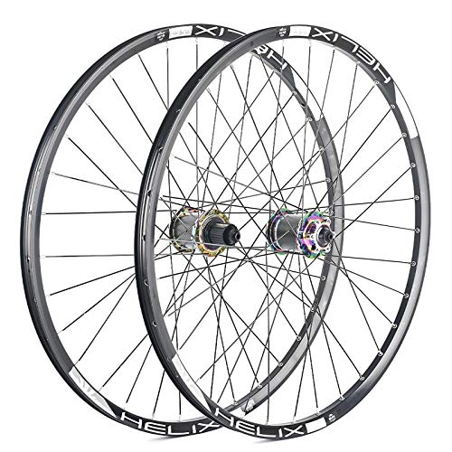 Ruote per Mountain Bike : QDY-Set Ruote per Mountain Bike TR25 Cerchio in Fibra di Carbonio 26 Pollici 32 Fori Ultraleggero Fuoristrada per Arrampicata in Collina Ruota da Competizione, Color