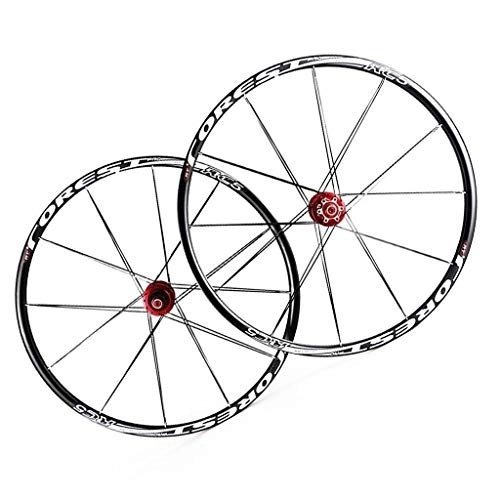 Ruote per Mountain Bike : QHY Ruote Coppia Ruote 26 27, 5 Pollici for Mountain Bike, Cerchio MTB A Doppia Parete 24H Freno A Disco Rilascio Rapido Compatibile 7 8 9 10 11 (Color : White, Size : 26inch)