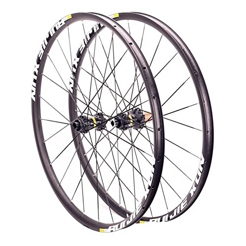 Ruote per Mountain Bike : QHYRZE Set di Ruota Mountain Bike 26 / 27.5 / 29" Bici Ruotas MTB Cerchio 24 Fori Perno Passante Blocco Centrale Freno A Disco Mozzo 7 8 9 10 11 velocità Cassetta 1590g (Color : Black, Size : 29'')