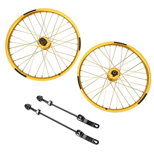 Ruote per Mountain Bike : Regalo di Aprile Set Ruote per Bicicletta, Ruote per BMX Ruote per Bici Portatili Leggere, Stabili, affidabili, robuste, durevoli per Ciclismo, Accessori 20 Pollici 406 Pneumatici, Mountain Bike