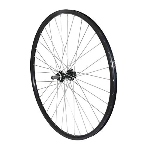 Ruote per Mountain Bike : Ruota MTB 27, 5" P2R Disc Posteriore Alluminio Nero Doppia Parete MOY 36Raggi Alluminio 6Fori Ruota Libre 8-7-6v