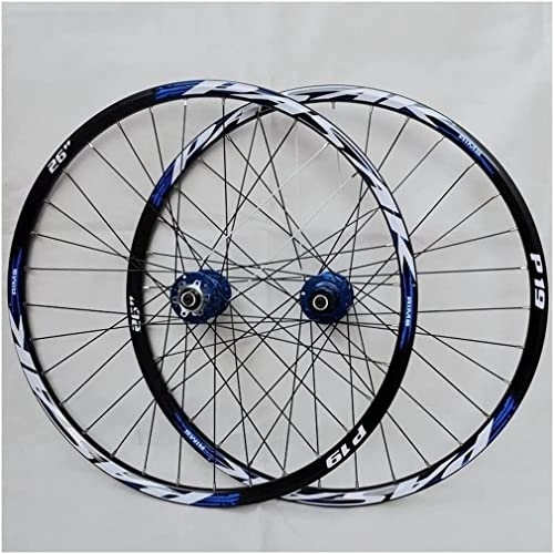 Ruote per Mountain Bike : Ruote for mountain bike in lega di alluminio con freni a disco da 26 / 27, 5 / 29 pollici, adatte for velocità 7-11 in blu Ruote da bicicletta (Size : 29 INCH)