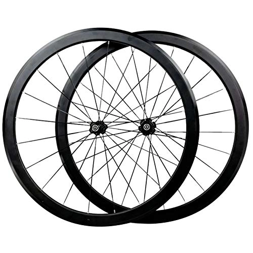 Ruote per Mountain Bike : Ruote per Bicicletta 700c, Cerchio per Mountain Bike A Due Piani Barra Piatta da 40mm Cuscinetto Ultraleggero Freno A V. 7-12 Rotella del Cambio (Color : Black, Size : 700C)