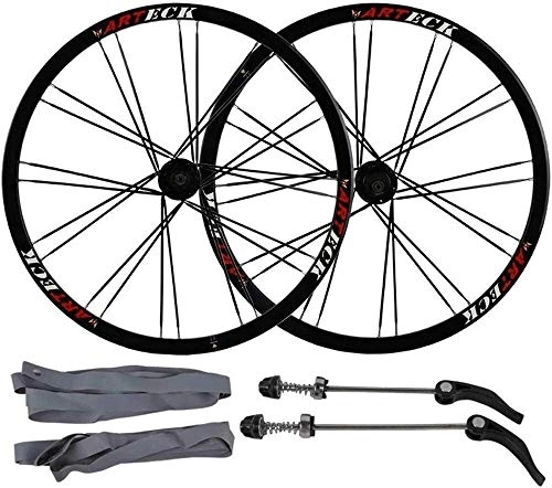 Ruote per Mountain Bike : Ruote per bicicletta Cerchi in lega di alluminio della bicicletta 26 pollici, mountain bike wheelset doppia parete disco freno rapido ruote a sgancio ruota anteriore ruota posteriore Palin cuscinetto