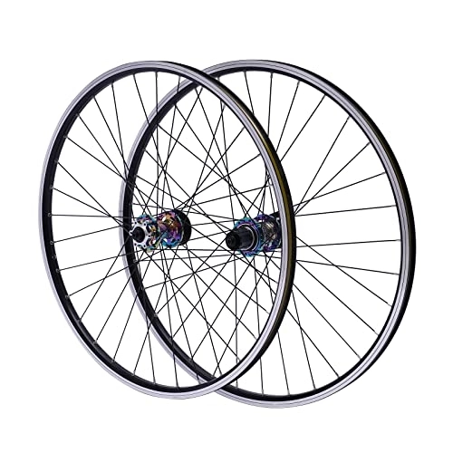 Ruote per Mountain Bike : SABUIDDS Bicicletta anteriore e posteriore da 27, 5", colore nero, fino a 200 kg, ruota posteriore per 7, 8, 9, 10, 11 e 12 secondi, mozzo colorato della ruota, per mountain bike / MTB