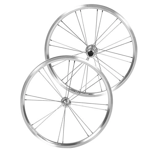 Ruote per Mountain Bike : SALUTUYA Set di Ruote per Bicicletta Set di Ruote per Bici in Lega di Alluminio dal Design Semplice Portatile, per la Guida, per Mountain Bike(Silver)
