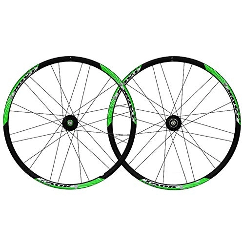 Ruote per Mountain Bike : Set di ruote da 26 pollici per mountain bike MTB lega cerchio a doppia parete Rim freno a disco sgancio rapido 24 ore 7 8 9 velocità (colore: C)