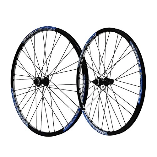 Ruote per Mountain Bike : Set di ruote da 27, 5" ruote freno a disco per mountain bike anteriore e posteriore MTB lega cerchio a doppia parete 7-9 velocità (colore: C)