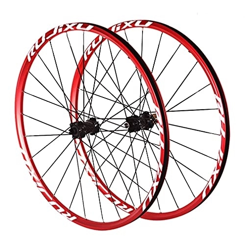 Ruote per Mountain Bike : Set di Ruote for Mountain Bike 26 / 27.5 / 29 Pollici, Cerchio in Lega di Alluminio Set di Ruote MTB for Freni A Disco 24 Ore, Ruote Posteriori Anteriori QR, Cassetta A 7-11 velocità (Size : 29" Red)